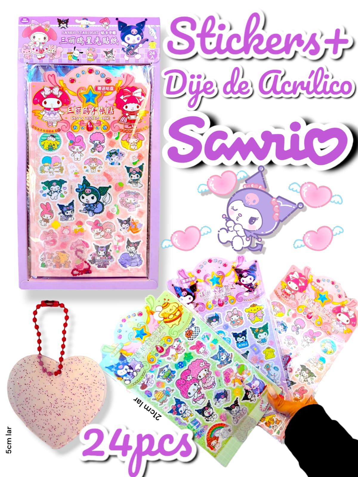 Stickers SANRIO+ Dije de Acrilico